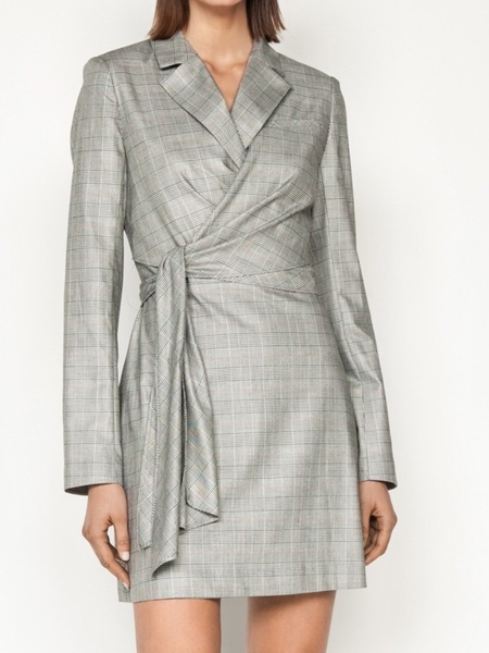 

Work Fall Asymmetric Lapel Formal A-Line Lapel Dresses, As picture, Mini Dresses