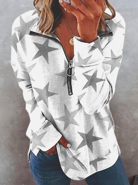 

Misto Cotone Maniche Lunghe Dolce Felpa, Bianco, Hoodies & Sweatshirts