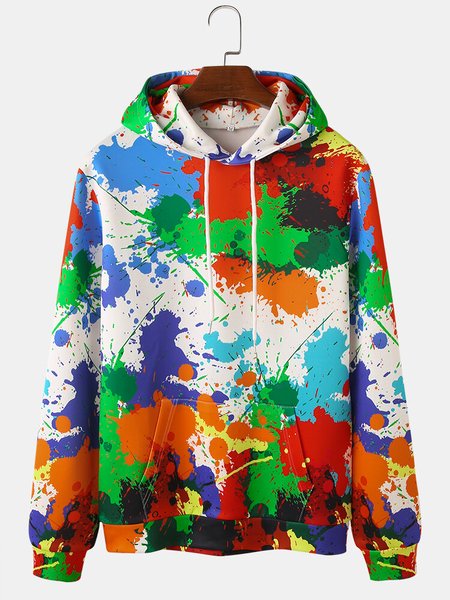 

Multicolor Printed Hoodie Sweatshirt, Hoodies&Sweatshirts