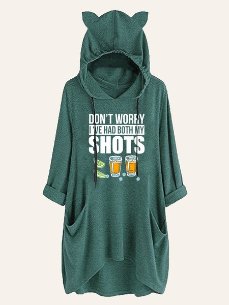 

Don’t worry I’ve had both my shots vaccination tequila Women's long sleeve sweatshirt, Green, Hoodies&Sweatshirts