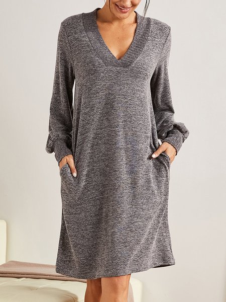 

Cotton-Blend Casual Dresses, Gray, Mini Dresses