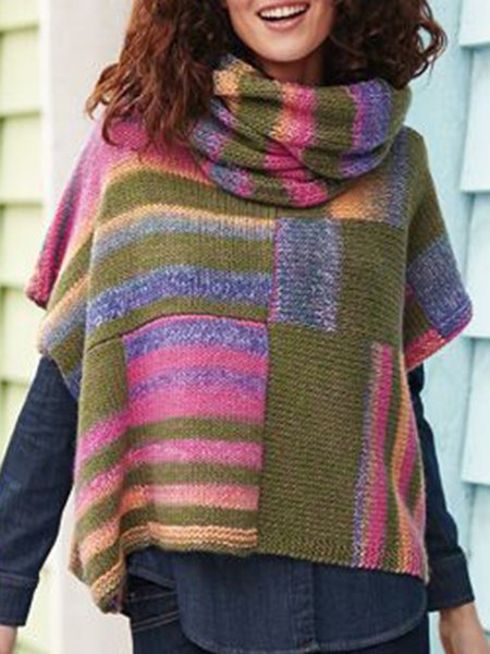 

Short Sleeve Shift Sweater, Multicolor, Pullovers