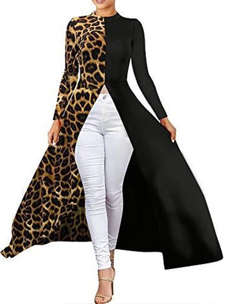 

Color-Block Long Sleeve Vintage Top, Black, Blouses and Shirts