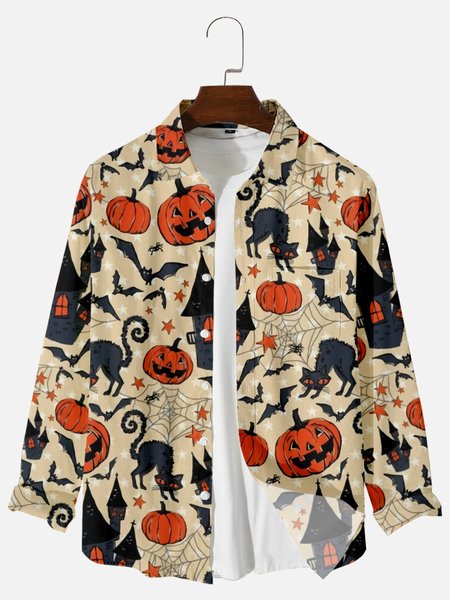 

Shirt Collar Cat Shirts & Tops, Orange, Men's shirts
