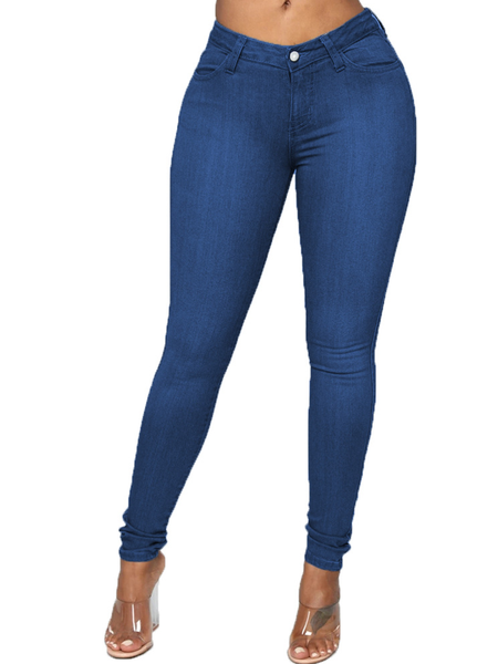 

Sheath Vintage Denim Pants, Dark_blue, Jeans