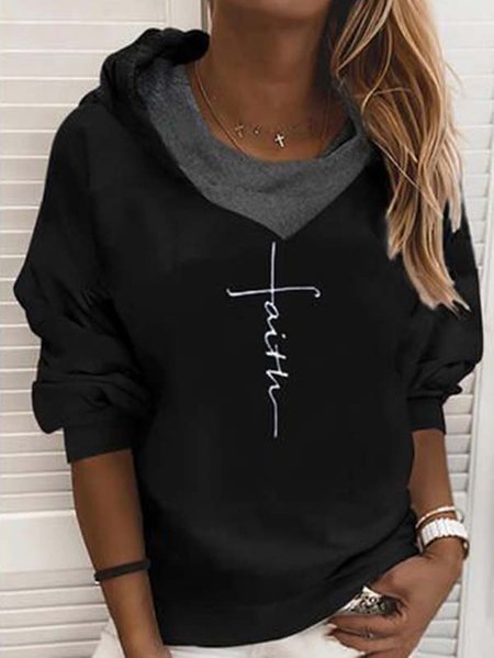 

Letter Hoodie Long Sleeve Casual Sweatshirt, As picture, Hoodies & Sweatshirts