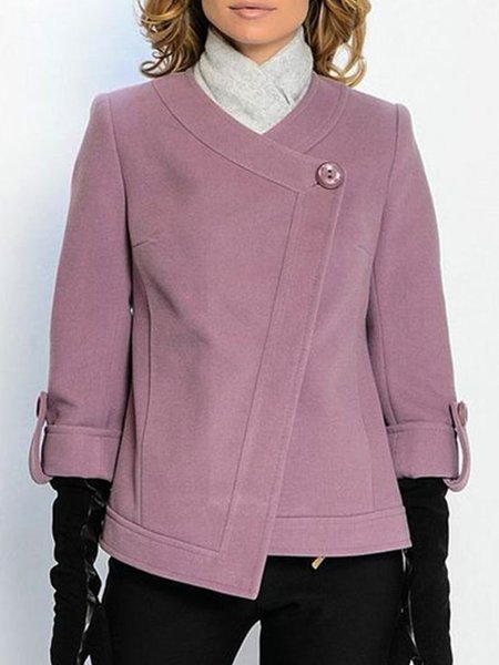 

Elegant Long Sleeve Outerwear, Light purple, Blazers