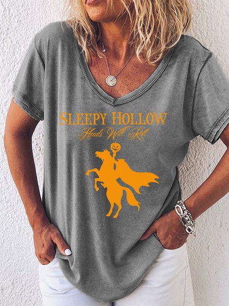 

Sleepy Hollow Heads Will Roll Tee, Gray, T-shirts