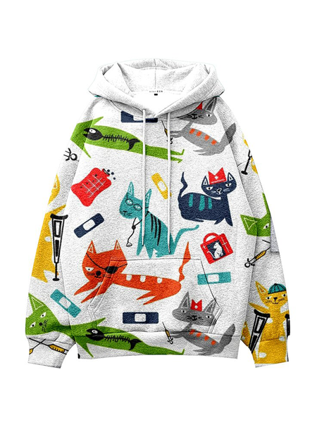 

Printed Sweatshirt, As picture, Hoodies&Sweatshirts