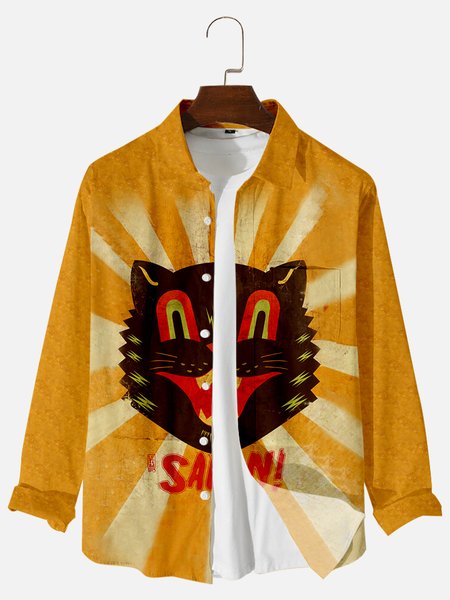 

Shirt Collar Casual Shirts & Tops, Yellow, Men's shirts