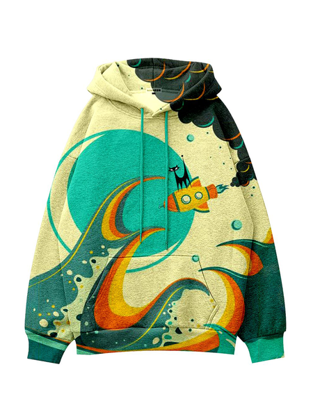 

Printed Sweatshirt, As picture, Hoodies&Sweatshirts