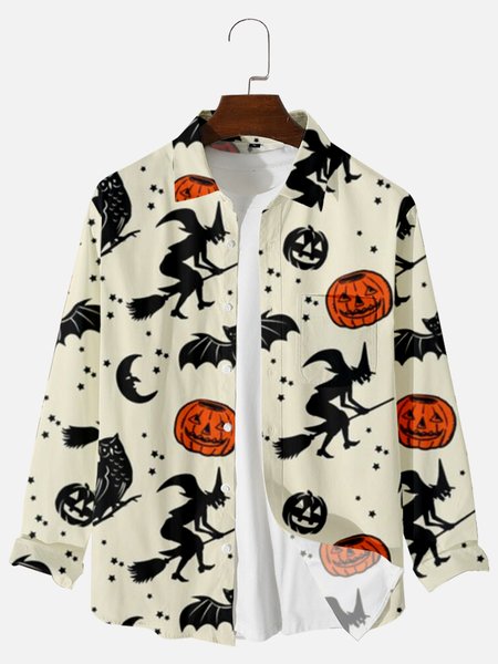 

Pockets Halloween Shirts & Tops, White, Men's shirts