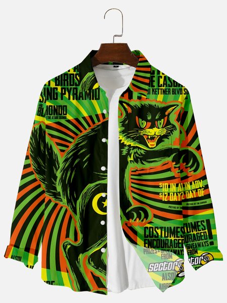 

Vintage Letter Shirts & Tops, Green, Men's shirts