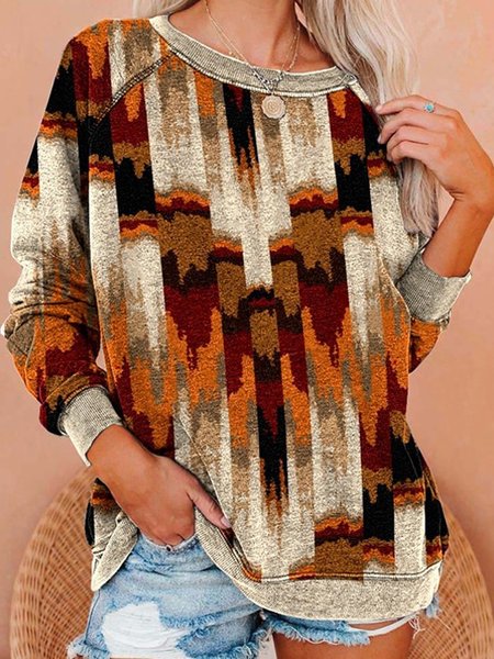 

Casual Long Sleeve Shift Sweatshirt, As picture, Hoodies & Sweatshirts