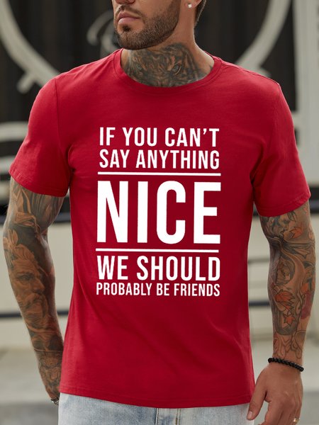 

If You Can’t Say Anything Nice Men's T-shirt, Red, T-shirts
