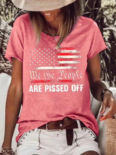 

We The People Are Pissed Off Short Sleeve T-shirt, Red, T-shirts