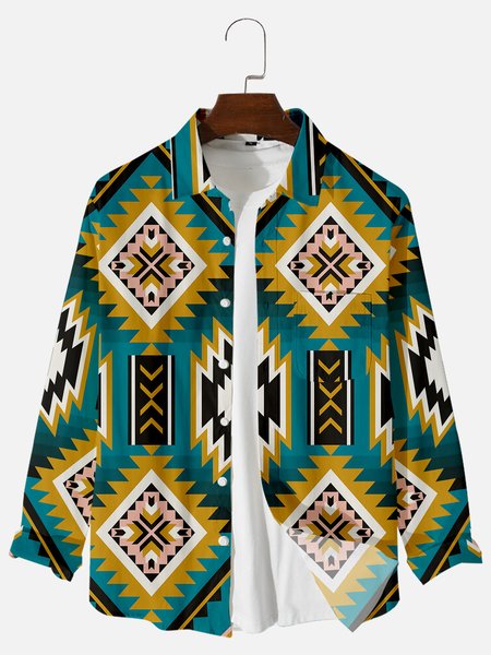 

Cowboy Casual Shirts & Tops, Green, Long Sleeves Shirts