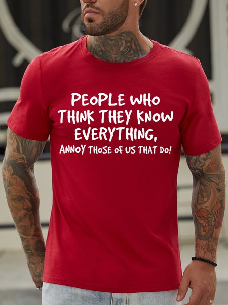 

People Who Think The Know Adult Women‘s T-shirt, Red, T-shirts