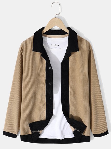 

Casual Corduroy Shirts & Tops, Khaki, Men's shirts
