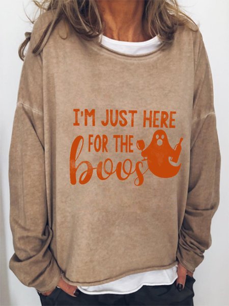 

I'm Just Here for The Boos Sweatshirt, Khaki, Hoodies&Sweatshirts