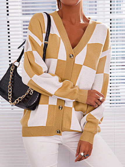 

Casual Geometric Shift Outerwear, Yellow, Outerwear