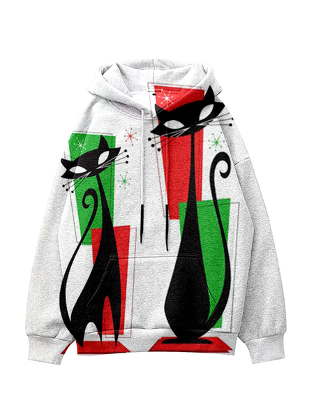 

Printed Hoodie Animal Sweatshirt, As picture, Hoodies&Sweatshirts
