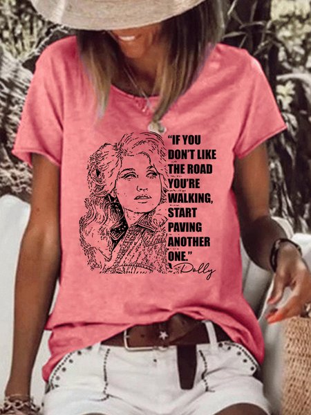 

If You Don'T Like The Road You'Re Walking, Start Paving Another One Shirts & Tops, Red, T-shirts