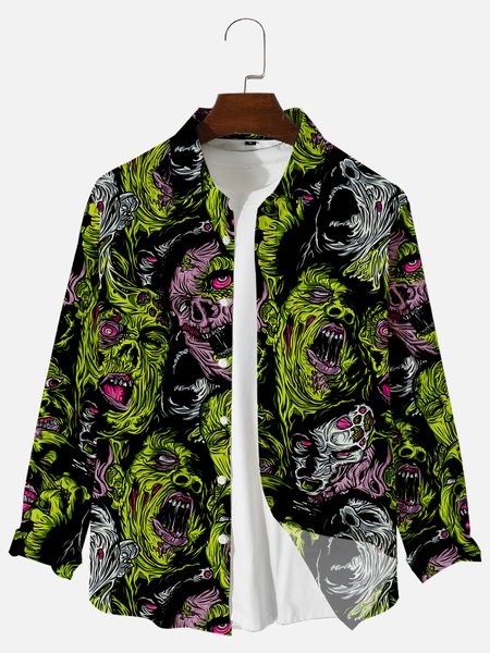 

Halloween zombie Shirts & Tops, Black, Long Sleeves Shirts