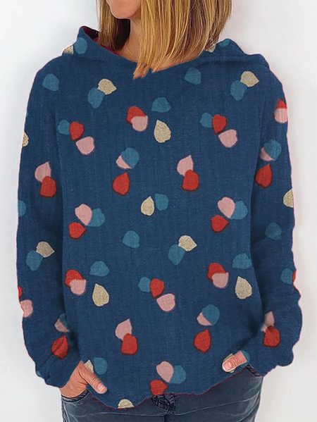 

Plus size Long Sleeve Printed Hoodie Sweatshirt, Blue, Hoodies & Sweatshirts