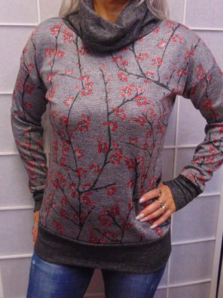 

Cowl Neck Long Sleeve Vintage Shirts & Tops, Gray, Hoodies & Sweatshirts