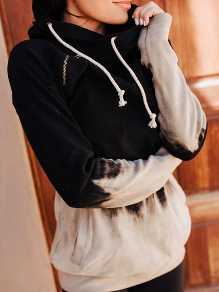 

Ombre/Tie-Dye Vintage Long Sleeve Hoodie Sweatshirt, Black, Hoodies & Sweatshirts