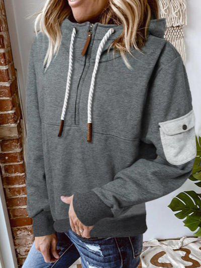 

Shift Cotton-Blend Long Sleeve Plain Sweatshirt, Gray, Hoodies & Sweatshirts
