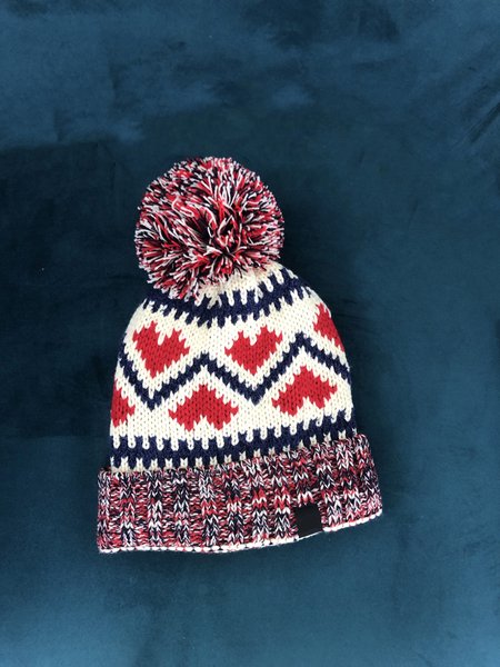 

Vintage Bohemian Love Heart Warm Hat, As picture, Hats