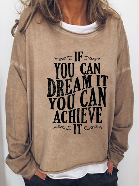 

If You Cancreate It You Can Achieve It Sweatshirt, Khaki, Hoodies&Sweatshirts