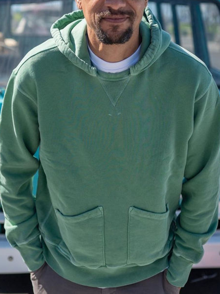 

Men's Simple Design Plain Casual Hoodie, Army green, Hoodies&Sweatshirts