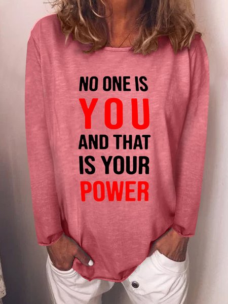 

No One Is You And That Is Your Power Shift Sweatshirt, Red, Hoodies&Sweatshirts