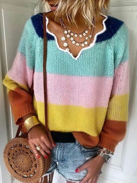 

Long Sleeve Casual Shift Sweater, Multicolor, Sweaters & Cardigans