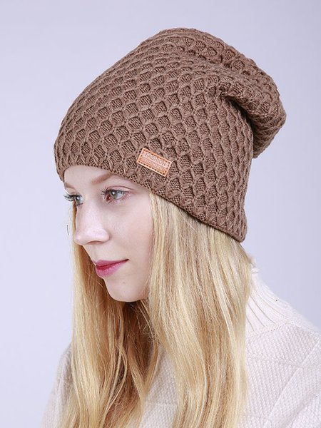 

Simple Diamond Check Hat, As picture, Hats
