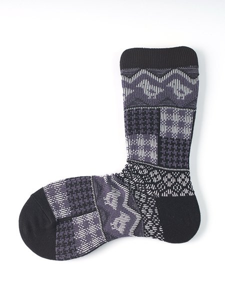 

Trendy Retro Ethnic Style Double Stitch Socks, Black, Underwear & Socks