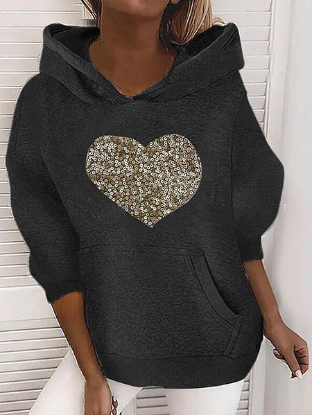 

Long Sleeve Casual Hoodie Sweatshirt, Black, Hoodies & Sweatshirts
