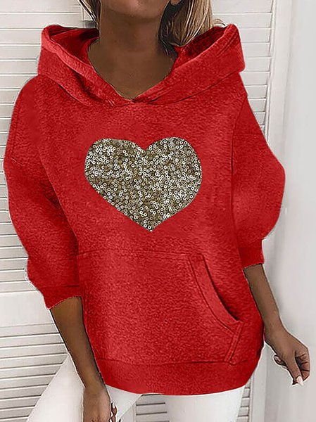 

Long Sleeve Casual Hoodie Sweatshirt, Red, Sweatshirts & Hoodies