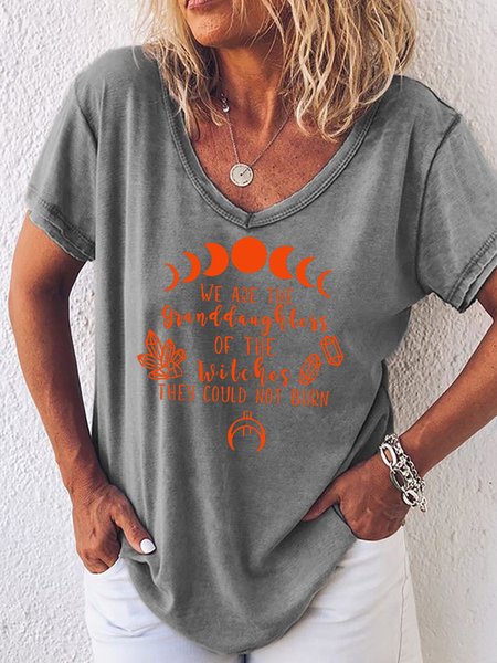 

We Are The Granddaughters Of The Witches You Could Not Burn Tee, Gray, T-shirts