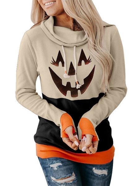

Halloween Vintage Cotton Long Sleeve Sweatshirts, Black, Hoodies & Sweatshirts