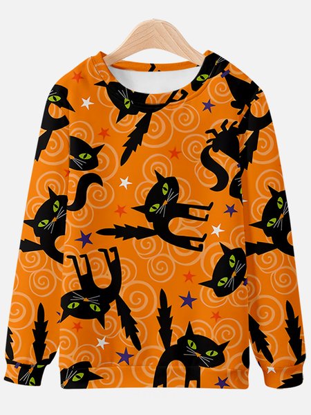 

Men's autumn and winter round neck print sweatshirt, Color, Hoodies&Sweatshirts