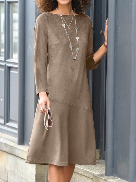 

Casual Loosen Weaving Dress, Khaki, Dresses