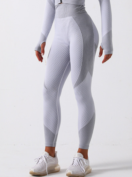 

New stitched Zhua fitness pants seamless Yoga suit shark legging stik tok Leggings, White, leggings