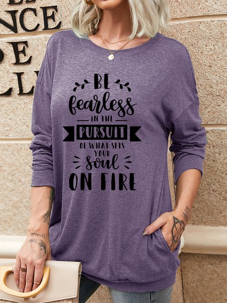

Be Fearless In The Pursuit Of What Sets Your Soul On Fire Ladies Pullover, Purple, Hoodies&Sweatshirts