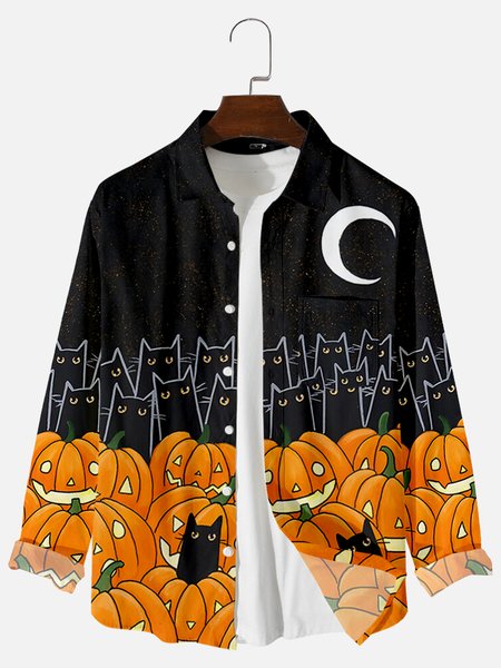 

Pockets Casual Shirts & Tops, Black, Men's shirts