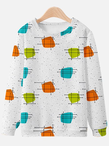 

Men's autumn and winter round neck print sweatshirt, Color, Hoodies&Sweatshirts