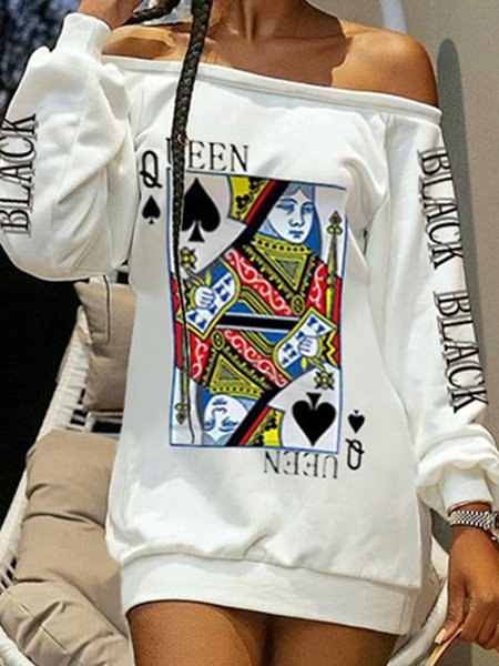 

Playing Card Printing Sweatshirt, White, Hoodies & Sweatshirts